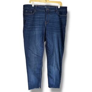 Old Navy Womens 20 Plus Long Super Skinny Jeans Rockstar High‎ Rise Blue Denim